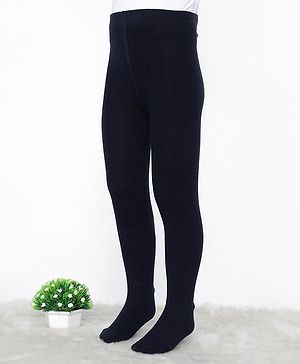 Pine Kids Cotton Knit Silvadur Antimicrobial Footed Tights - Black