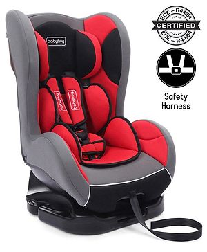 Babyhug Cruise Convertible Reclining Car Seat with Side Impact Protection - Red & Black