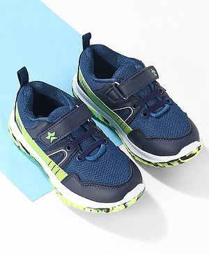 Cute Walk by Babyhug Color Block Sports Shoes with Velcro Closure - Blue