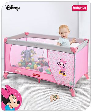 Babyhug Disney Minnie Printed Playpen - Pink