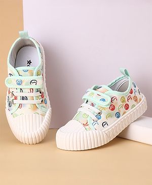 Cute Walk by Babyhug Printed Casual Shoes with Velcro Closure - Green