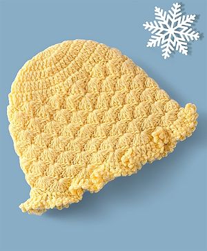 Babyhug Woollen Knitted  Cap - Yellow