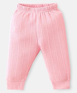 Babyhug Full Length Thermal Bottom Wear Solid - Pink