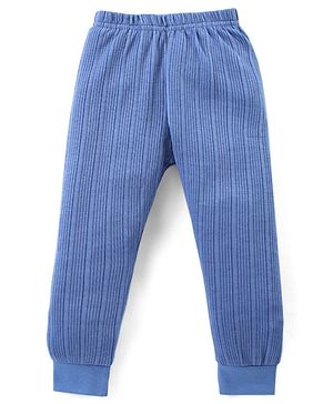 Babyhug Full Length Solid Colour Thermal Pant - Blue
