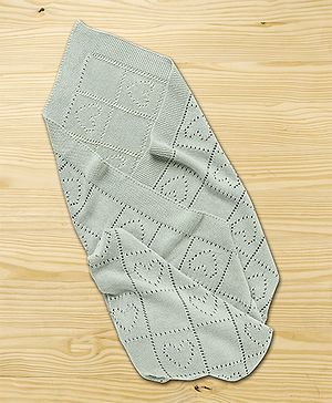 Babyhug Premium Cotton Knitted Blanket - Grey