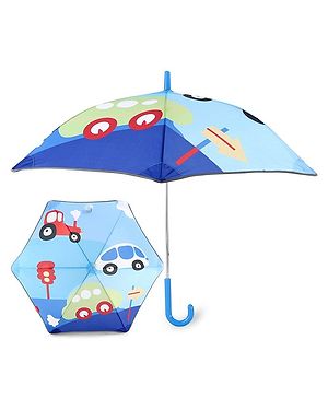 Babyhug  Umbrella With Cars Print - Multicolor