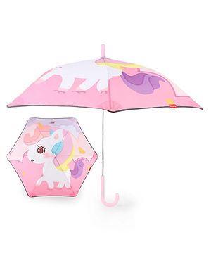 Babyhug  Umbrella With Unicorn Print - Pink