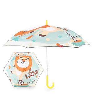 Babyhug  Umbrella With Lion Print - Multicolor
