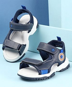 Cute Walk by Babyhug Double Velcro Closure Sandals - Blue
