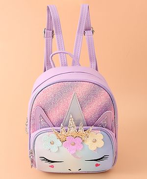 Babyhug Kitty Fashion Backpack Free Size - Purple