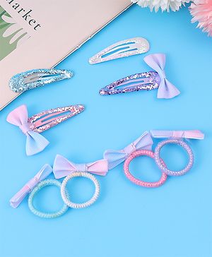 Babyhug Hair Accessories Combo Set with Bow Applique Free Size - Multicolor