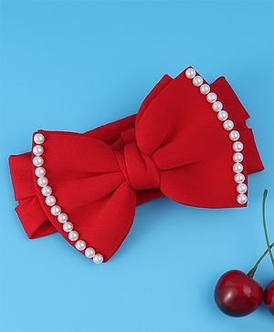 Babyhug Free Size Headband with Bow Applique - Pink