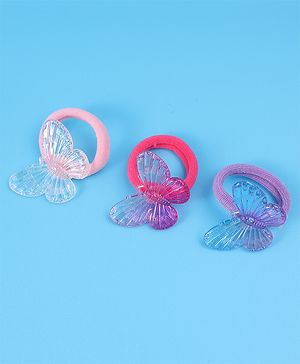 Pine Kids Rubber Bands & Scrunchies Sets Free Size pack of 3 - Multicolor