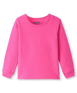 Pine Kids Full Sleeves Solid Thermal Vest - Raspberry Sorbet