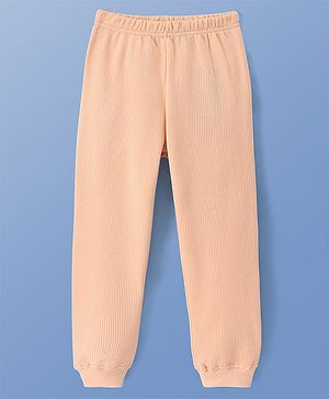 Pine Kids Full Length Solid Thermal Bottoms - Cream Puff