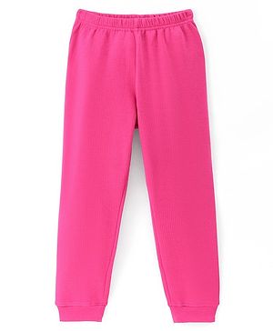 Pine Kids Full Length Solid Thermal Pant - Pink