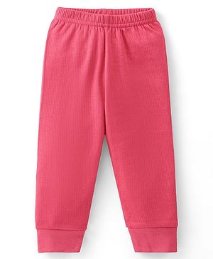 Babyhug Full Length Thermal Bottom Wear Solid Colour - Coral
