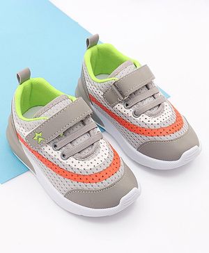Cute Walk by Babyhug Sneakers with Lace Up Closure - Grey