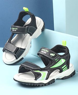 Cute Walk by Babyhug Slip On Sandals with Velcro Closure - Black