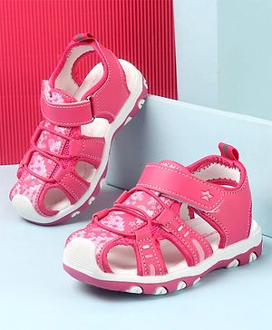 Cute Walk by Babyhug Sandal with Velcro Closure  - Fuchsia