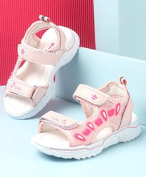 Cute Walk by Babyhug Slip On Sandals with Velcro Closure - Pink