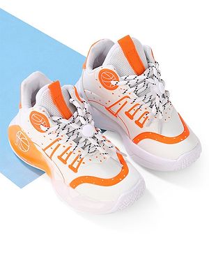 Cute Walk by Babyhug Sneaker with Lace Up Closure - White