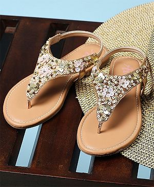 Aria+Nica Sequin Embellished Sandals - Multi Colour