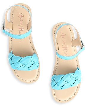 Aria+Nica Knotted Designed Sandals - Turquoise