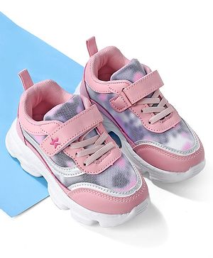 Cute Walk by Babyhug Sneakers With Velcro Closure Solid - Pink