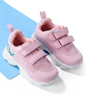Cute Walk by Babyhug Sneaker Shoes with Velcro Closure - Pink