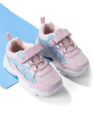 Cute Walk by Babyhug Sneakers With Velcro Closure  - Pink