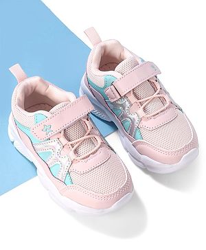 Cute Walk by Babyhug Sneakers With Velcro Closure  - Pink