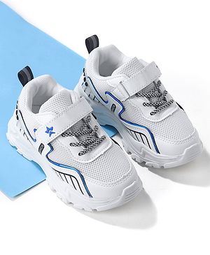 Cute Walk by Babyhug Sneakers Shoes With Velcro Closure Solid - White
