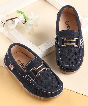 Cute Walk By Babyhug Formal Slip On Shoes - Dark Blue