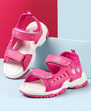 Cute Walk by Babyhug Velcro Closure Sandals - Fuchsia