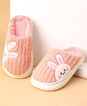 Oh! Pair Slip On Winter Shoes - Peach