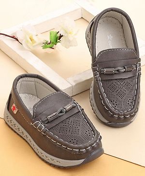 Cute Walk by Babyhug Slip On Loafer Shoes - Grey