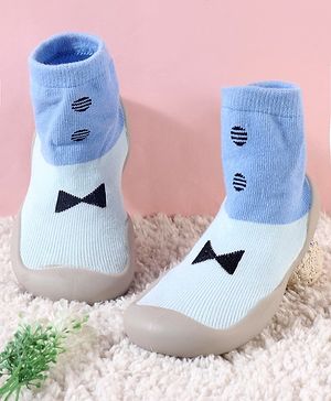 Cute Walk by Babyhug Slip On Sock Shoes - Blue