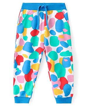 Babyhug Cotton Terry Full Length Lounge Pants Abstract Print - Multicolour