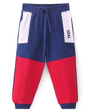 Babyhug Cotton Terry Knit Cut & Sew Design Full Length Lounge Pant with  Text Print - Multicolour