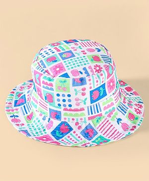 Babyhug Two Layer Cotton Woven Printed Bucket Hat - Multicolor