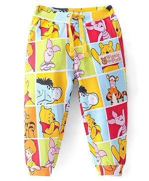 Babyhug Disney Terry Knit Full Length Track Pant with Winnie The Pooh Print - Multicolor