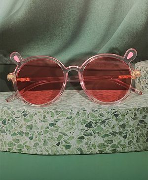 Dukiekooky  Round Sunglasses with UV Protected Lens - Pink