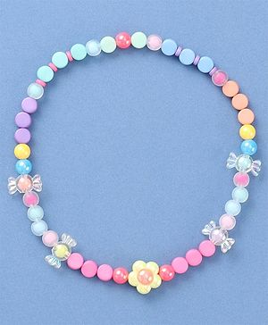 Babyhug Beaded Necklace with Floral Applique - Multicolor