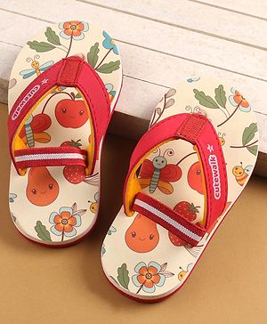 Cute Walk by Babyhug Flip Flops with Back Strap - Beige