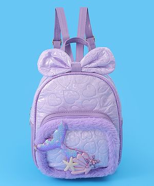 Babyhug Bow Fashion Backpacks Free Size - Purple