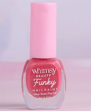 Whimsy Safe, Peel Off, Non Toxic, Water Based Nail Paint  (Pink)