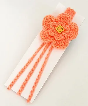 Love Crochet Art Handmade Flower Design Headband - Peach
