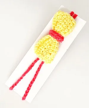 Love Crochet Art Handmade Bow Design Headband - Yellow