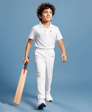 Pine Active Half Sleeves T-Shirt
                              & Track Pant Cricket Jersey Set -
                              White